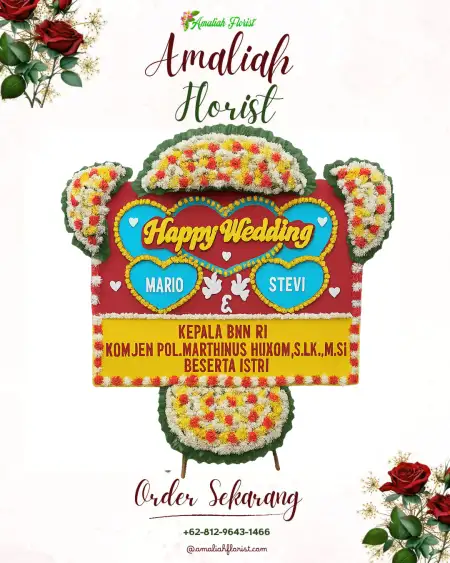 Papan Bunga Pernikahan Medokan Semampir